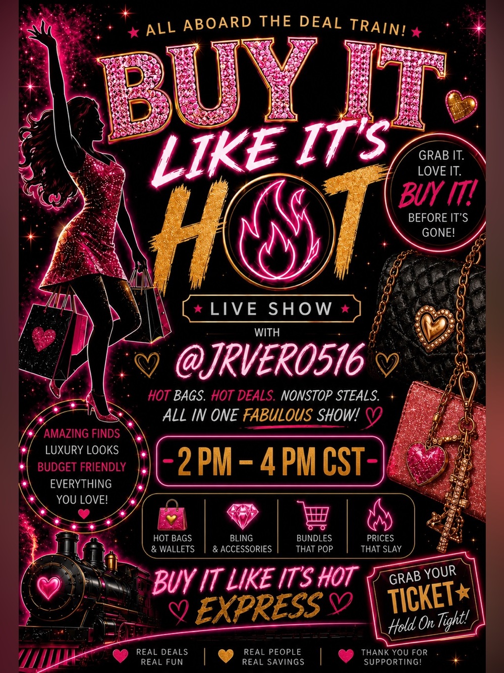 💖 🔥 LIVE TRAIN SHOW THIS WEDNESDAY! | BUY IT LIKE IT’S HOT EXPRESS 🚂🔥 - Picture 4 of 6